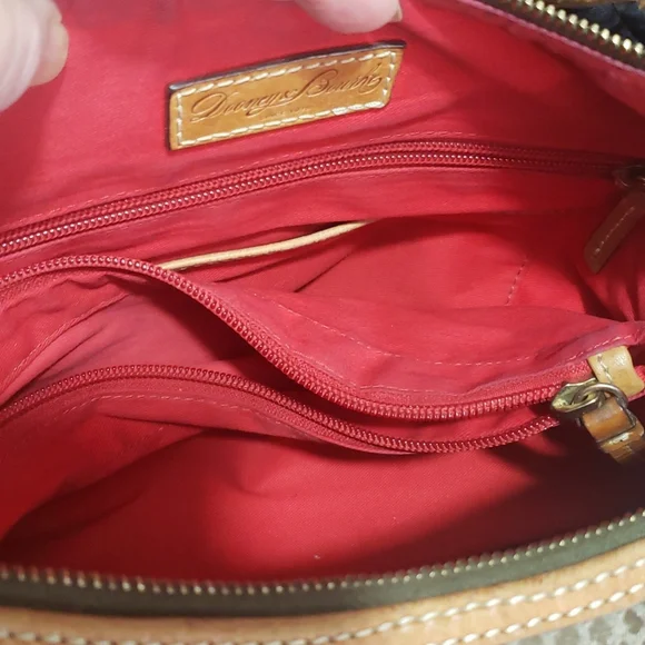 Dooney & Bourke Olive Green Snake Embossed Erica Large Shoulder Bag Purse - Picture 7 of 14